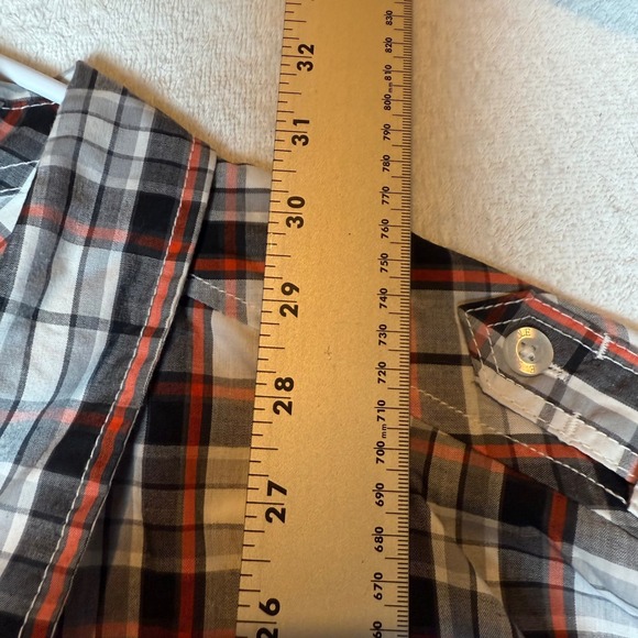 Southpole Authentic Collection Mens XL Plaid Short Sleeve Button Up Shirt Pocket - Picture 5 of 8